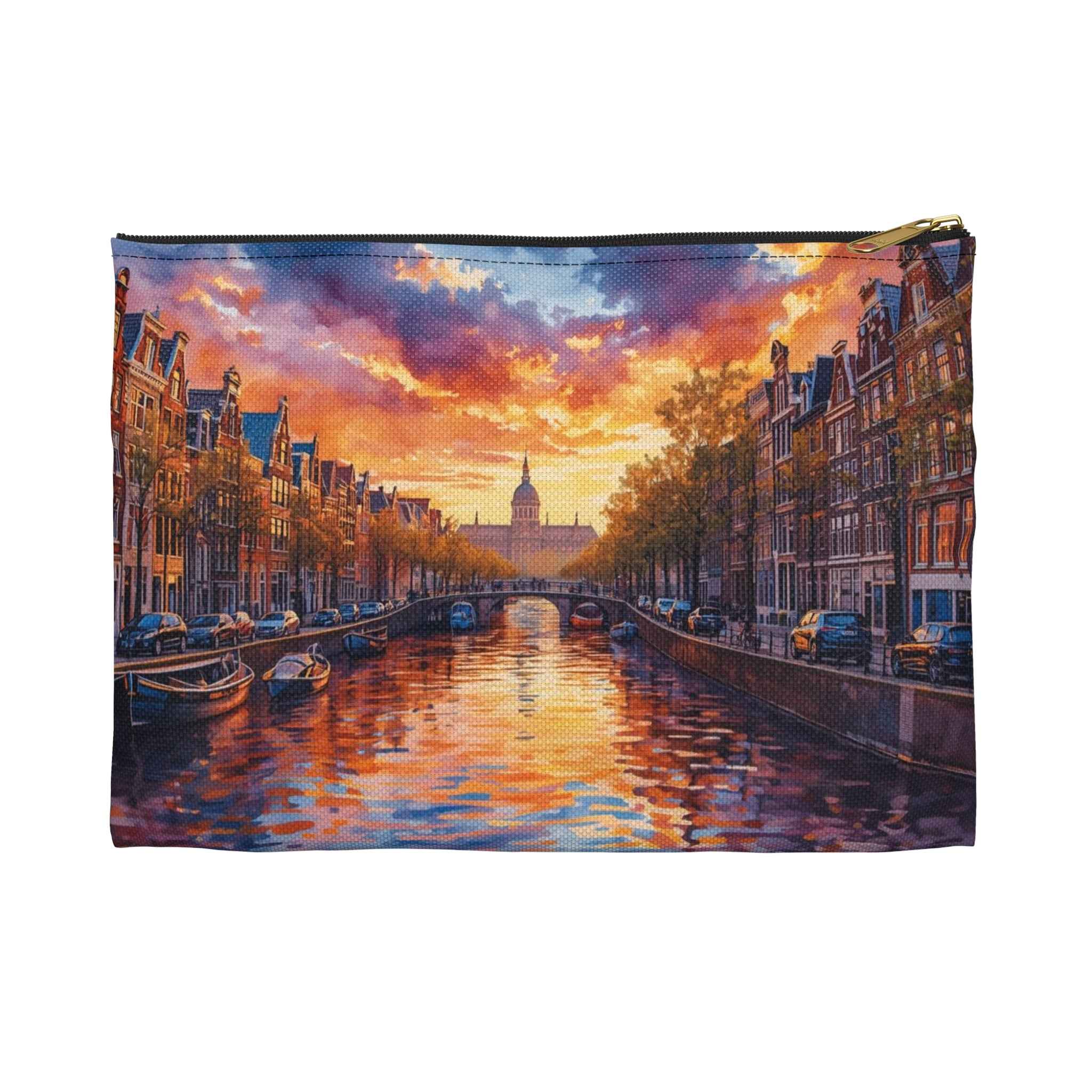 Scenic Amsterdam Accessory Pouch - Stylish Organizing Bag for Travel & Everyday Use
